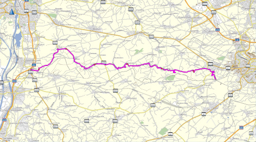 Route van Mesch tot Vaals